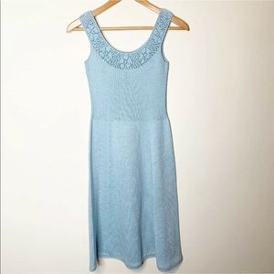 Vintage St John Knits Dress Light Blue 1970s Small